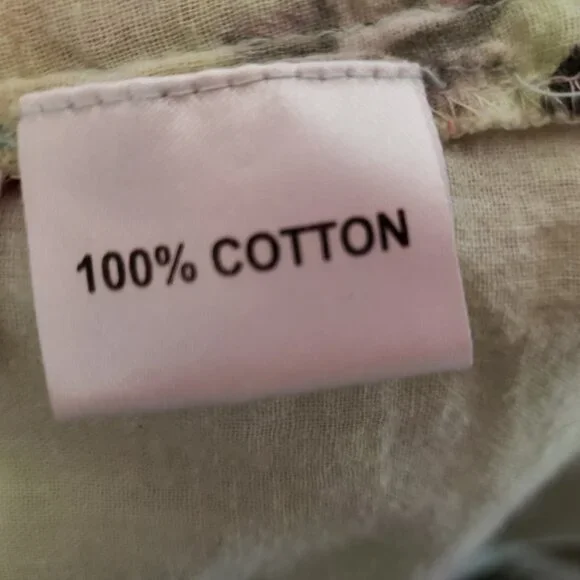 Antica Sartoria XXL 3 Top Tunic Green Pink Floral Boho Resort Beach Cottage - Picture 6 of 7